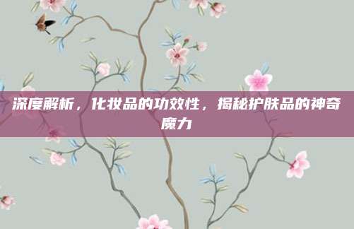 深度解析，化妆品的功效性，揭秘护肤品的神奇魔力