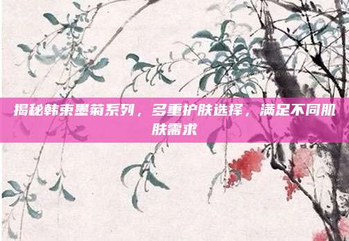 揭秘韩束墨菊系列，多重护肤选择，满足不同肌肤需求