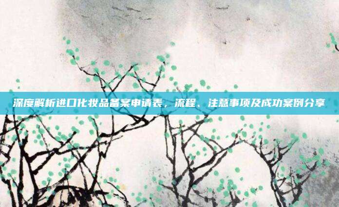 深度解析进口化妆品备案申请表，流程、注意事项及成功案例分享