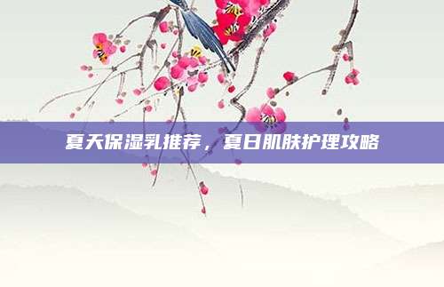 夏天保湿乳推荐，夏日肌肤护理攻略