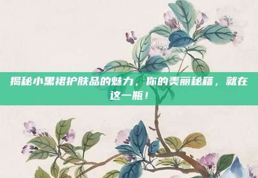 揭秘小黑裙护肤品的魅力，你的美丽秘籍，就在这一瓶！
