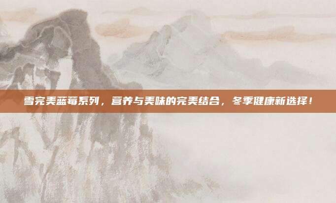 雪完美蓝莓系列，营养与美味的完美结合，冬季健康新选择！