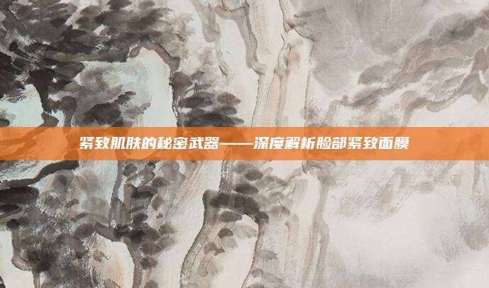 紧致肌肤的秘密武器——深度解析脸部紧致面膜