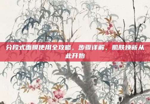分段式面膜使用全攻略,步骤详解,肌肤焕新从此开始