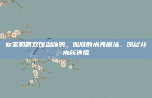 爱茉莉高效保湿喷雾,肌肤的水光魔法,深层补水新选择