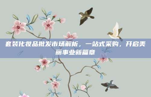 套装化妆品批发市场解析,一站式采购,开启美丽事业新篇章