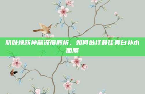 肌肤焕新神器深度解析,如何选择最佳美白补水面膜