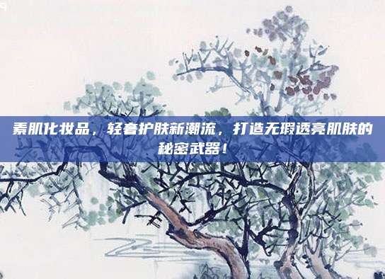 素肌化妆品,轻奢护肤新潮流,打造无瑕透亮肌肤的秘密武器!