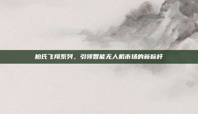 柏氏飞翔系列,引领智能无人机市场的新标杆