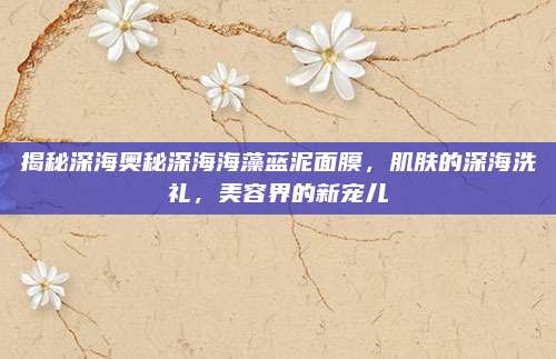 揭秘深海奥秘深海海藻蓝泥面膜,肌肤的深海洗礼,美容界的新宠儿