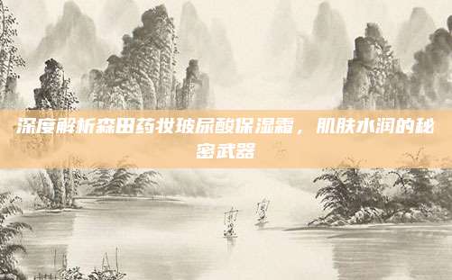 深度解析森田药妆玻尿酸保湿霜,肌肤水润的秘密武器