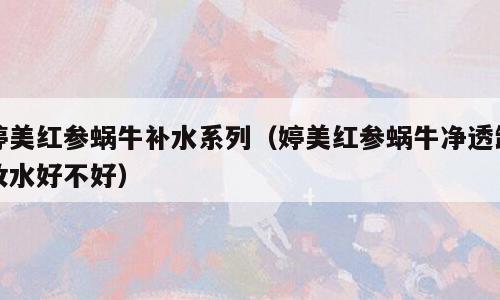 婷美红参蜗牛补水系列（婷美红参蜗牛净透卸妆水好不好）