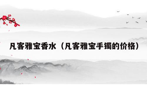 凡客雅宝香水（凡客雅宝手镯的价格）