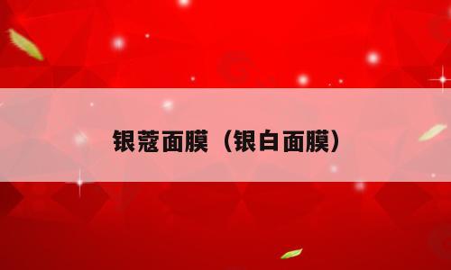 银蔻面膜（银白面膜）