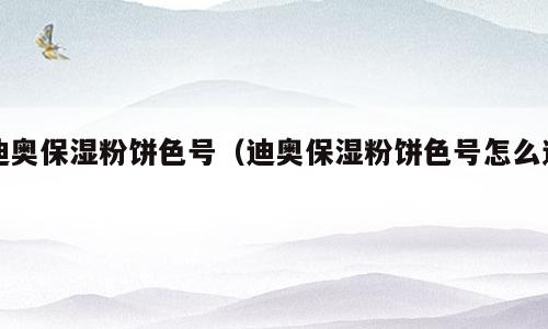 迪奥保湿粉饼色号（迪奥保湿粉饼色号怎么选）