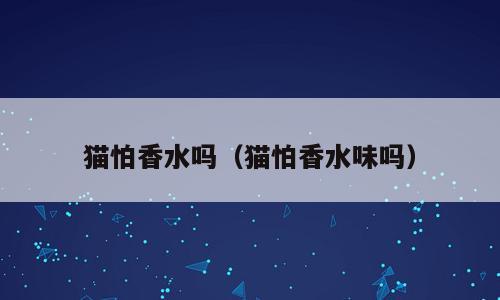 猫怕香水吗（猫怕香水味吗）