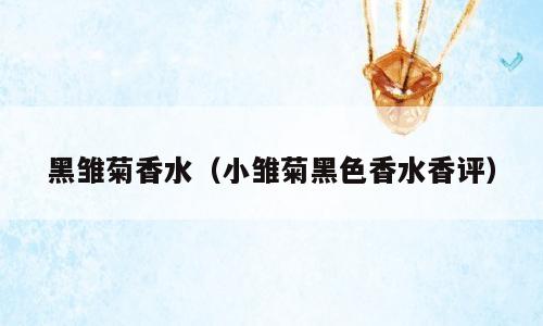 黑雏菊香水（小雏菊黑色香水香评）