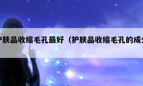护肤品收缩毛孔最好（护肤品收缩毛孔的成分）