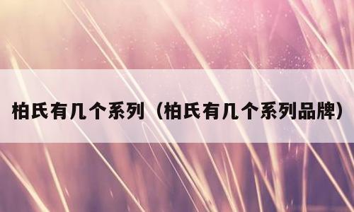 柏氏有几个系列（柏氏有几个系列品牌）