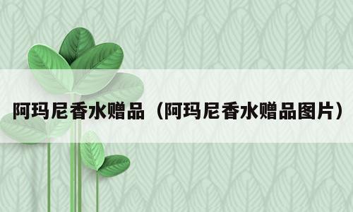 阿玛尼香水赠品（阿玛尼香水赠品图片）