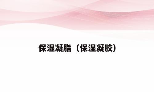 保湿凝脂（保湿凝胶）