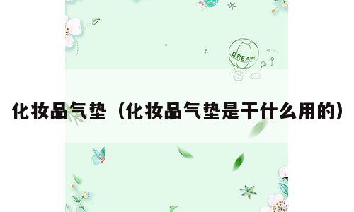 化妆品气垫（化妆品气垫是干什么用的）