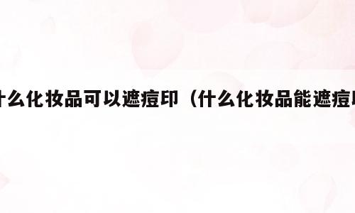 什么化妆品可以遮痘印（什么化妆品能遮痘印）