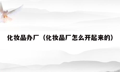 化妆品办厂（化妆品厂怎么开起来的）