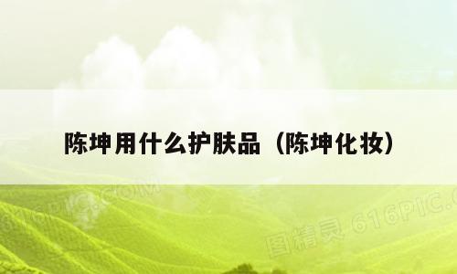 陈坤用什么护肤品（陈坤化妆）