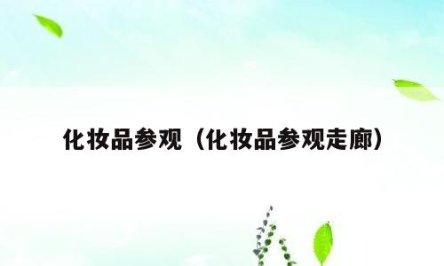 化妆品参观（化妆品参观走廊）