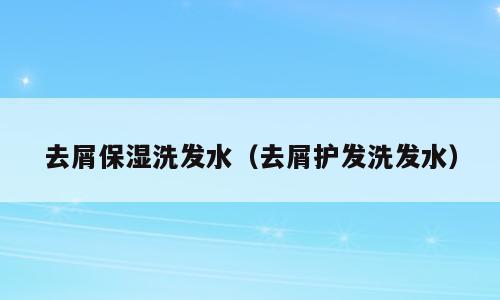 去屑保湿洗发水（去屑护发洗发水）