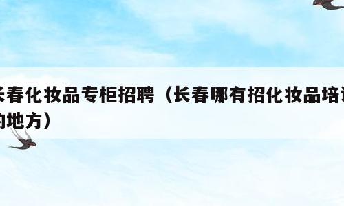 长春化妆品专柜招聘（长春哪有招化妆品培训的地方）