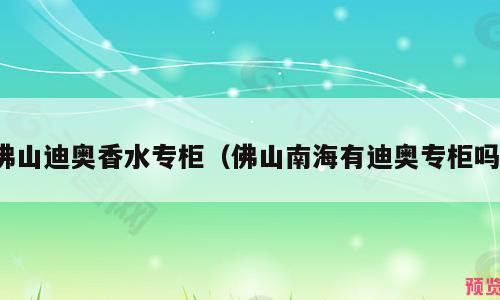 佛山迪奥香水专柜（佛山南海有迪奥专柜吗）