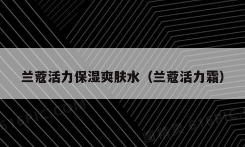 兰蔻活力保湿爽肤水（兰蔻活力霜）