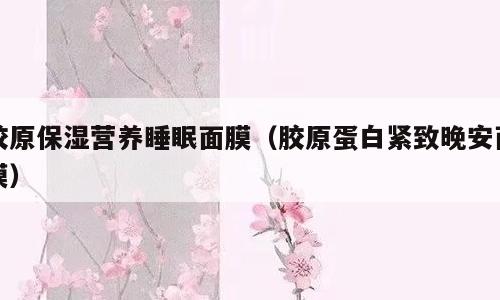 胶原保湿营养睡眠面膜（胶原蛋白紧致晚安面膜）